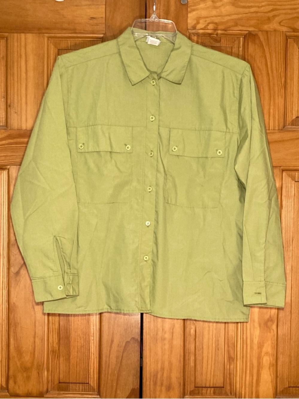 NWOT Haband Top Blouse Long Sleeve Green Women's Size L Large